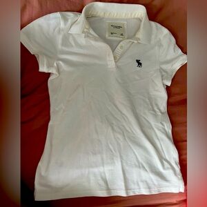 White Abercrombie Polo Shirt
